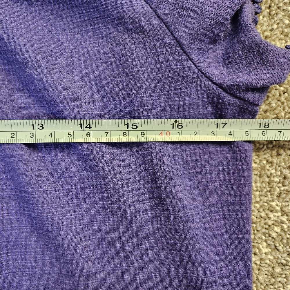 Ricki's Purple Cap Sleeve Top with crochet accent Small - Picture 5 of 10